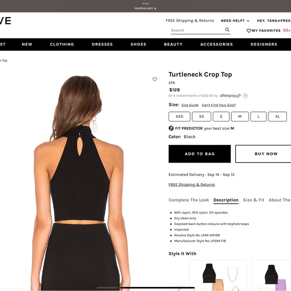 COPY - LPA Turtleneck Crop Top - Picture 2 of 6